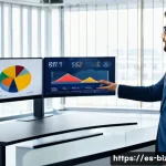 기업경영지도사 이직 성공 전략 - A professional business consultant in a modern office environment, dressed in smart business attire,...