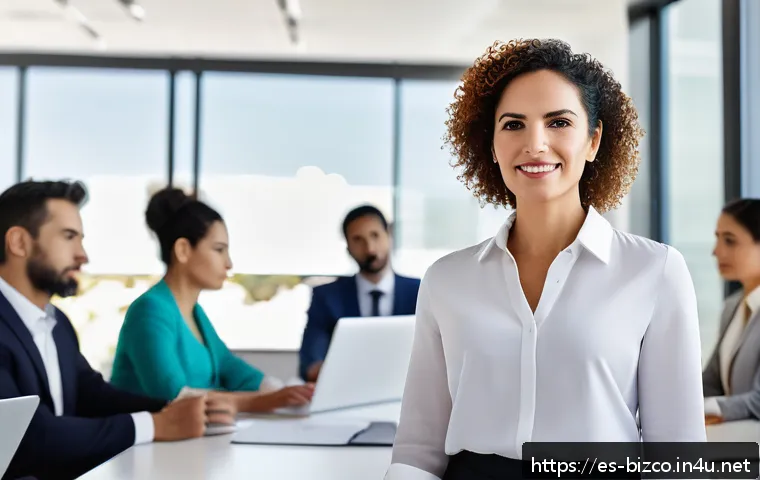 기업경영지도사 자격증 취득 후 진로 - A confident Hispanic businesswoman in professional attire leading a diverse team meeting in a modern...