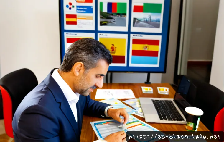 기업경영지도사 경력 개발 플랜 - Photorealistic career development scene for a Spanish-speaking business management consultant: confi...